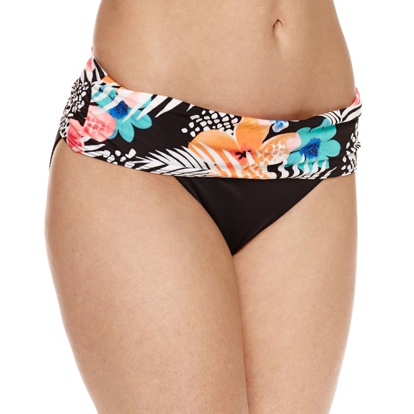 Pure Paradise Floral Hipster Swimsuit Bottom M - Picture 1 of 2